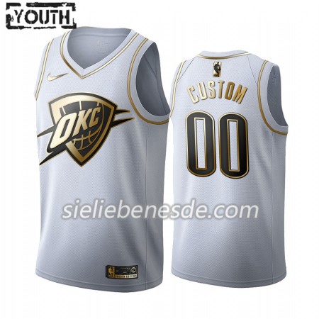 Kinder NBA Oklahoma City Thunder Trikot Nike 2019-2020 Weiß Golden Edition Swingman - Benutzerdefinierte
